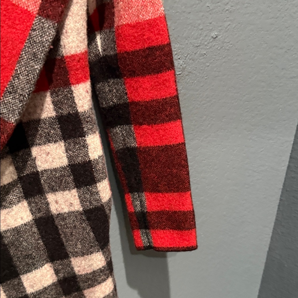 NWOT Anthropologie Field Flower Wool Plaid Sweater  Cardigan Hoodie Coat Sz XS - Picture 6 of 14